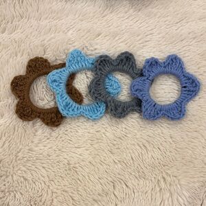 Floral Crochet Scrunchie Set